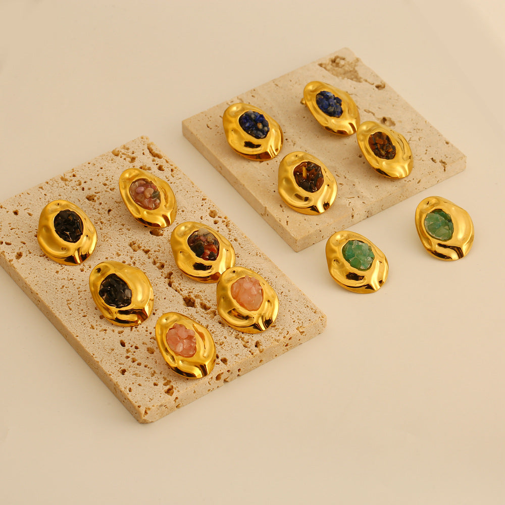 Pendientes retros en acero inoxidable