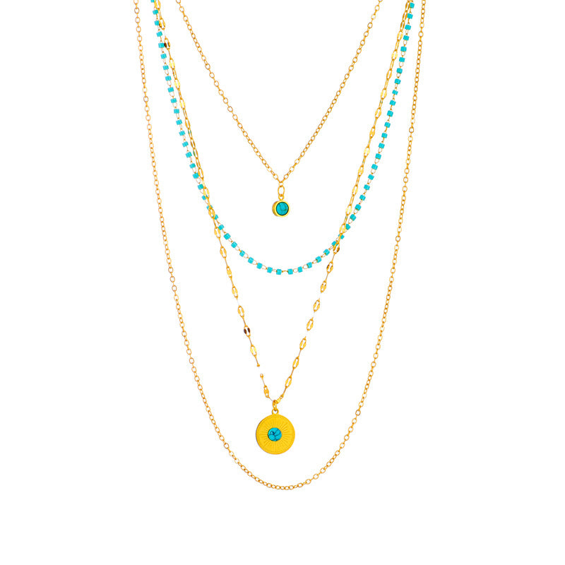 collar azul turquesa