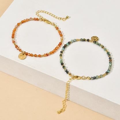 Pulsera en estilo Moderno Geométrico hecha en  Piedra Naturales y acero inoxidable