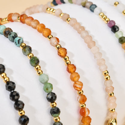 Pulsera en estilo Moderno Geométrico hecha en  Piedra Naturales y acero inoxidable