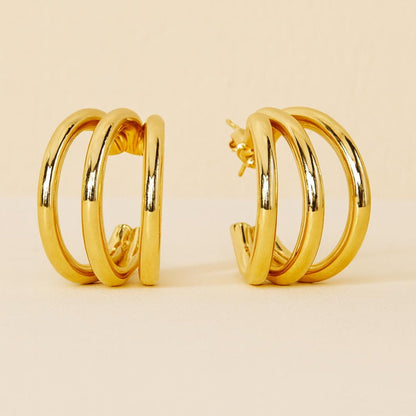 Pendientes de triple aros