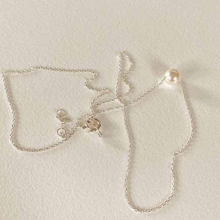 Colgante en Plata De Ley 925 con Perla Geométrico Collar