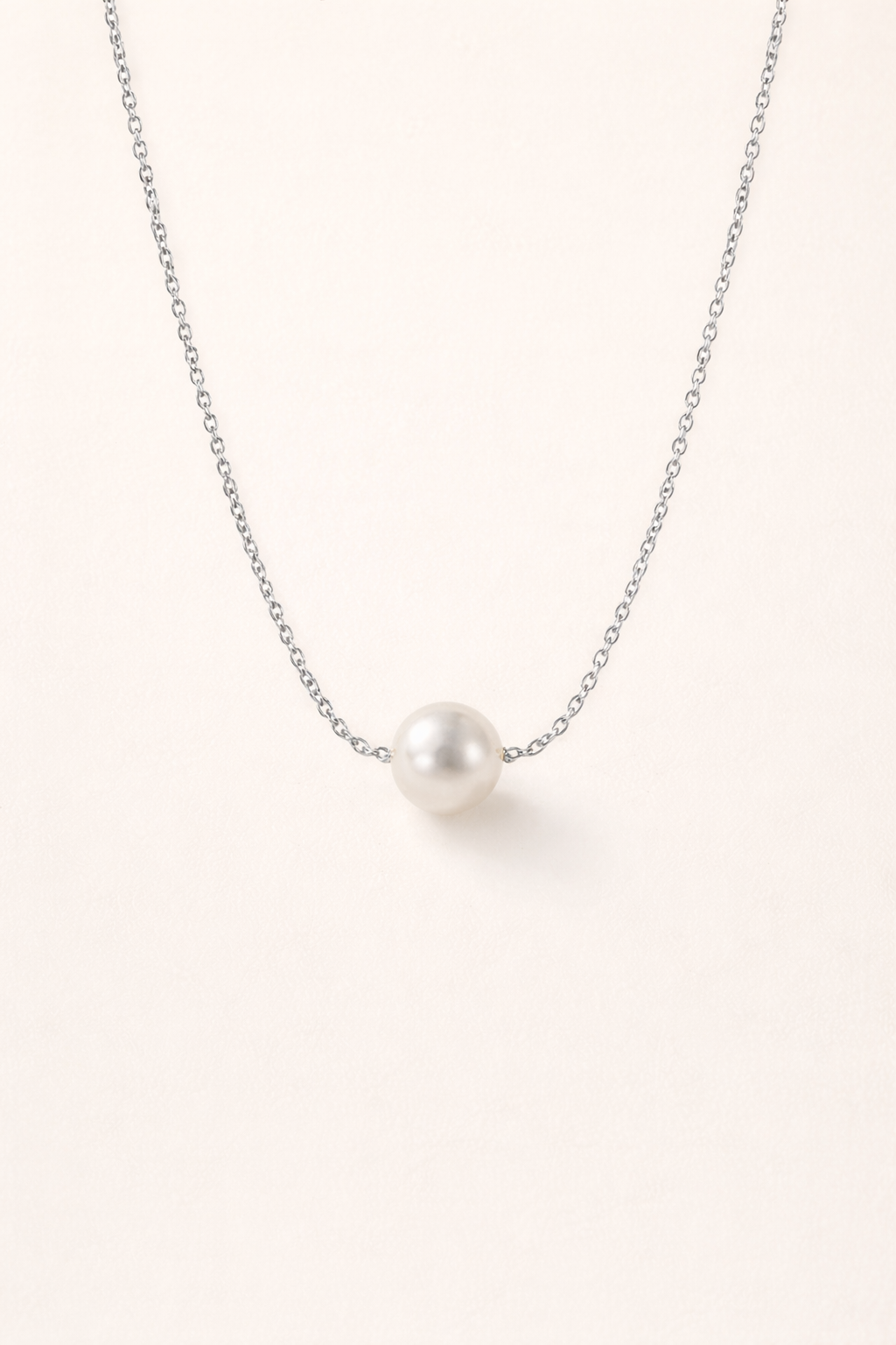 Colgante en Plata De Ley 925 con Perla Geométrico Collar