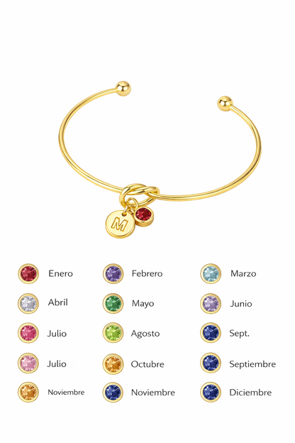 Brazalete con la piedra de  nacimento